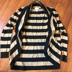 Loft Open Cocoon Stripe Cardigan